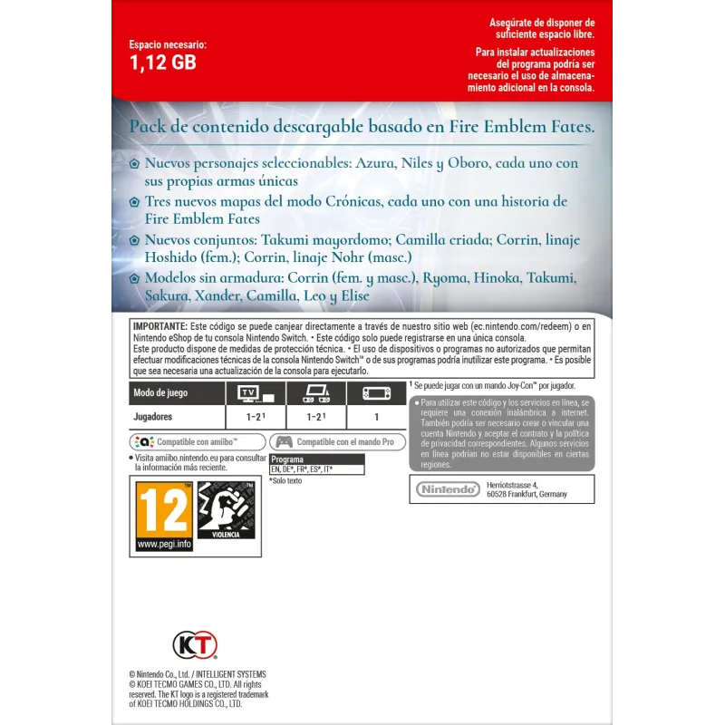 FE WARRIORS: FIRE EMBLEM FATES PACK NINTENDO SWITCH DIGITAL DOWNLOAD CODE - The Shop Gamer