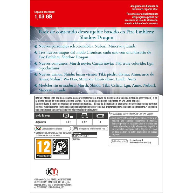 FE WARRIORS FIRE EMBLEM SHADOW DRAGON PACK NINTENDO SWITCH DIGITAL DOWNLOAD CODE - The Shop Gamer