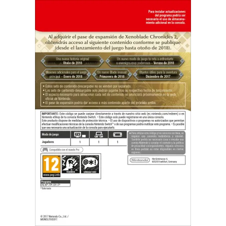 XENOBLADE CHRONICLES 2: EXPANSION PASS NINTENDO SWITCH CODE DE TÉLÉCHARGEMENT NUMÉRIQUE - The Shop Gamer