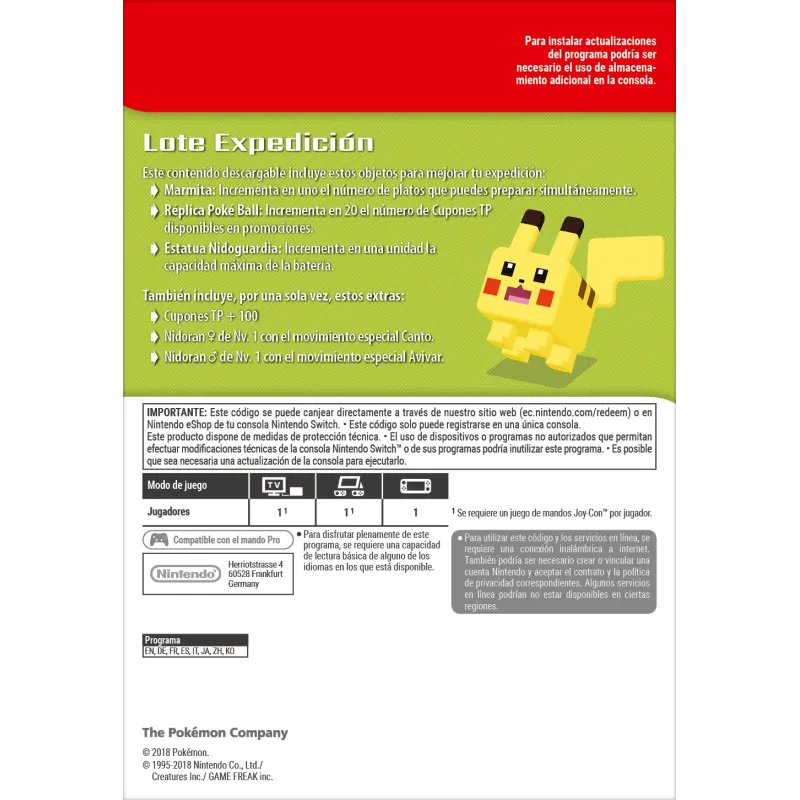 POKEMON QUEST EXP. PACK NINTENDO SWITCH CODE DE TÉLÉCHARGEMENT NUMÉRIQUE - The Shop Gamer