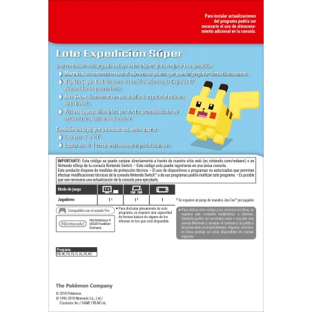POKEMON QUEST GREAT EXP. PACK  NINTENDO SWITCH CÓDIGO DE DESCARGA DIGITAL