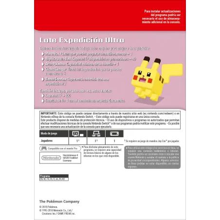 POKEMON QUEST ULTRA EXP. PACK  NINTENDO SWITCH CÓDIGO DE DESCARGA DIGITAL