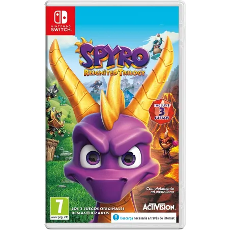 SPYRO REIGNITED TRILOGY SWITCH (3 GAMES) PHYSICAL GAME FOR NINTENDO SWITCH ATVI - The Shop Gamer