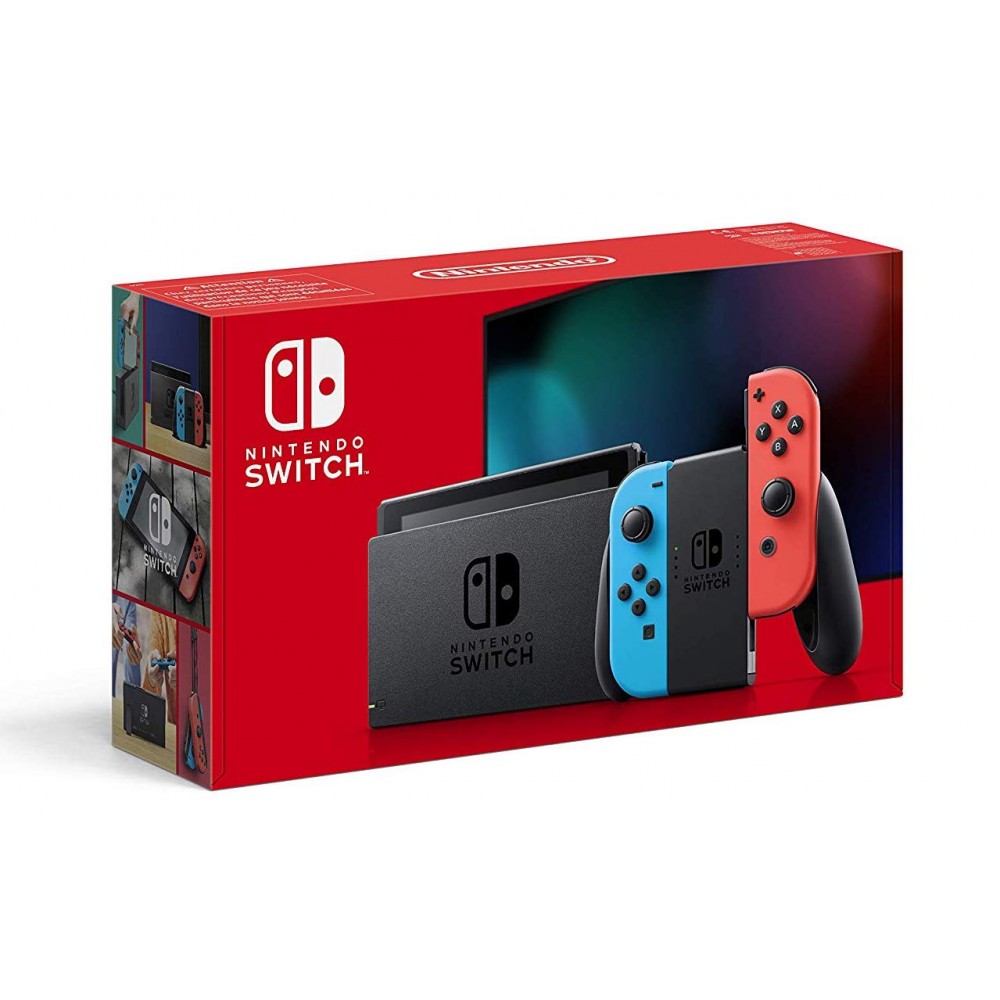 Nintendo Switch Neon Consola Ultimo Modelo Con Mandos Azul Y Rojo Ebay