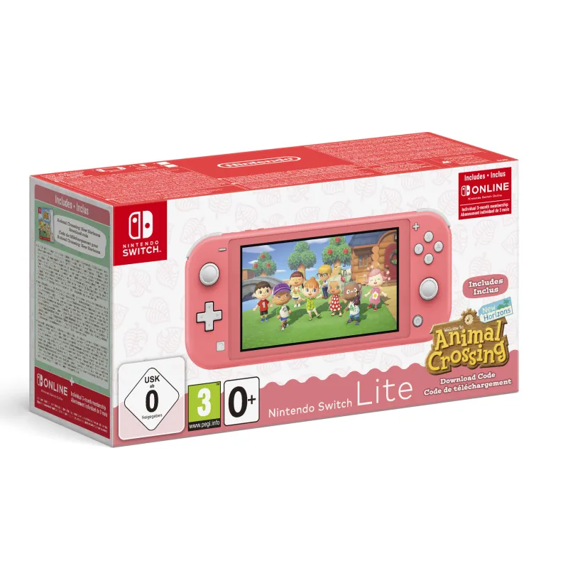 NINTENDO SWITCH LITE KORALLE + ANIMAL CROSSING DIGITAL + 90-TAGE-ABONNEMENT - The Shop Gamer