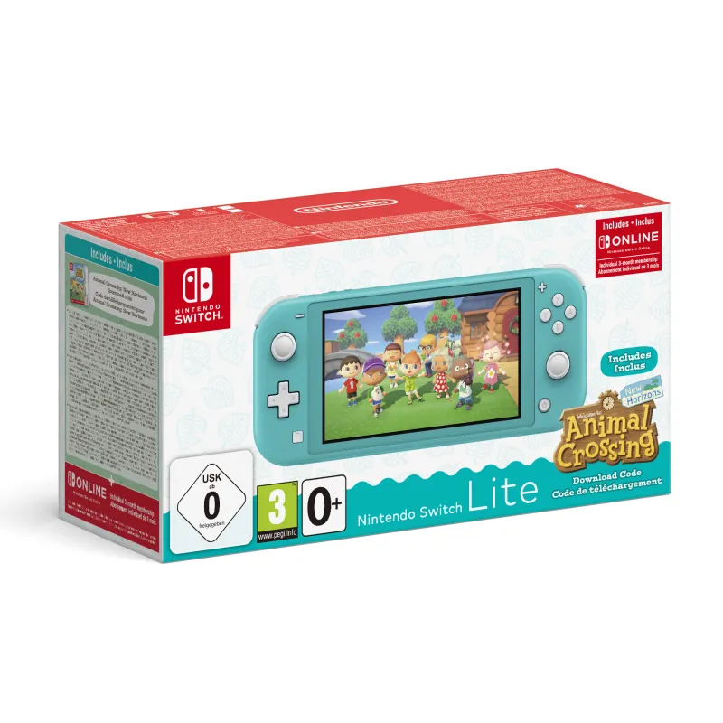 NINTENDO SWITCH LITE TURQUESA + ANIMAL CROSSING DIGITAL + SUBSCRIÇÃO DE 90 DIAS - The Shop Gamer