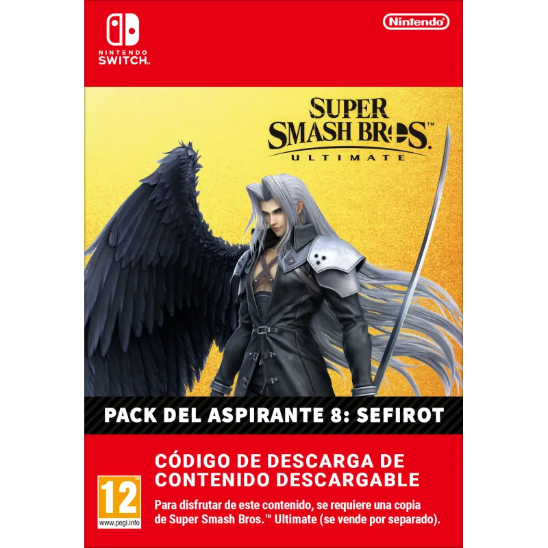 SUPER SMASH BROS ULTIMATE PACK DE ASPIRANTE 8 SEFIROT DE FFVII CONTENIDO DIGITAL