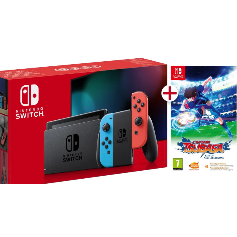 NINTENDO SWITCH NEON + CAPTAIN TSUBASA, CODE DE TÉLÉCHARGEMENT NUMÉRIQUE - The Shop Gamer