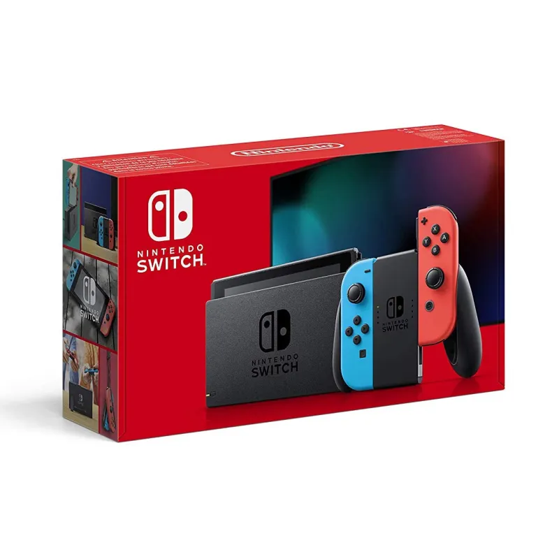NINTENDO SWITCH CONSOLA DO ÚLTIMO MODELO COM COMANDOS AZUL E VERMELHO - The Shop Gamer