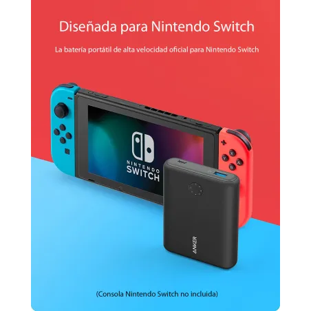 BATERÍA PORTÁTIL OFICIAL NINTENDO SWITCH ANKER POWERCORE 13400 10H D JUEGO EXTRA