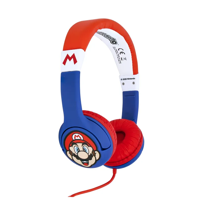 SUPER MARIO CHILDREN'S HEADPHONES WITH VOLUME LIMIT, FOR AGES 3 TO 7 - The Shop Gamer