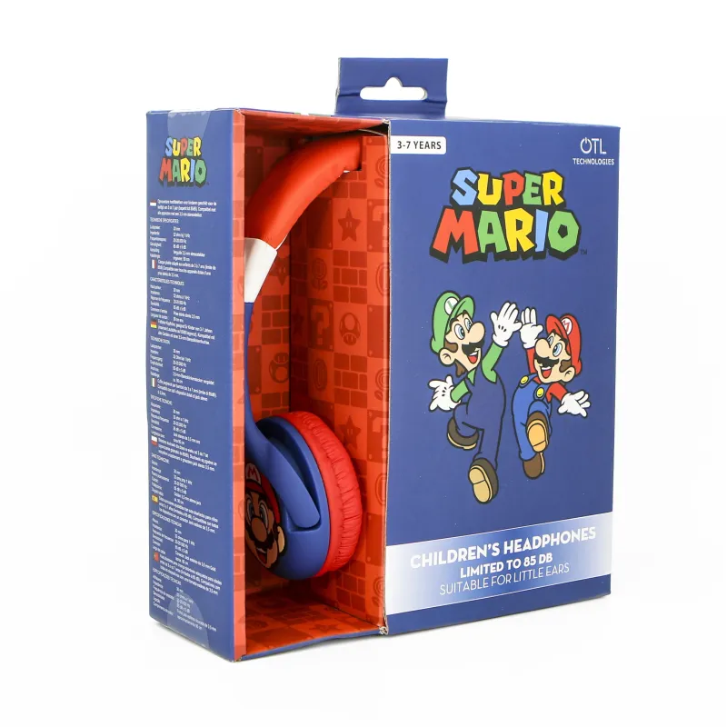 KINDERKOPFHÖRER SUPER MARIO MIT LAUTSTÄRKEBEGRENZUNG FÜR KINDER VON 3 BIS 7 JAHREN - The Shop Gamer
