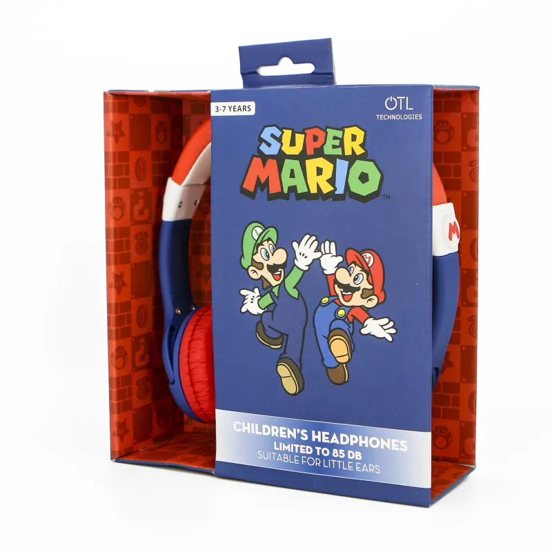 CUFFIE PER BAMBINI SUPER MARIO CON VOLUME LIMITATO, PER BAMBINI DA 3 A 7 ANNI - The Shop Gamer