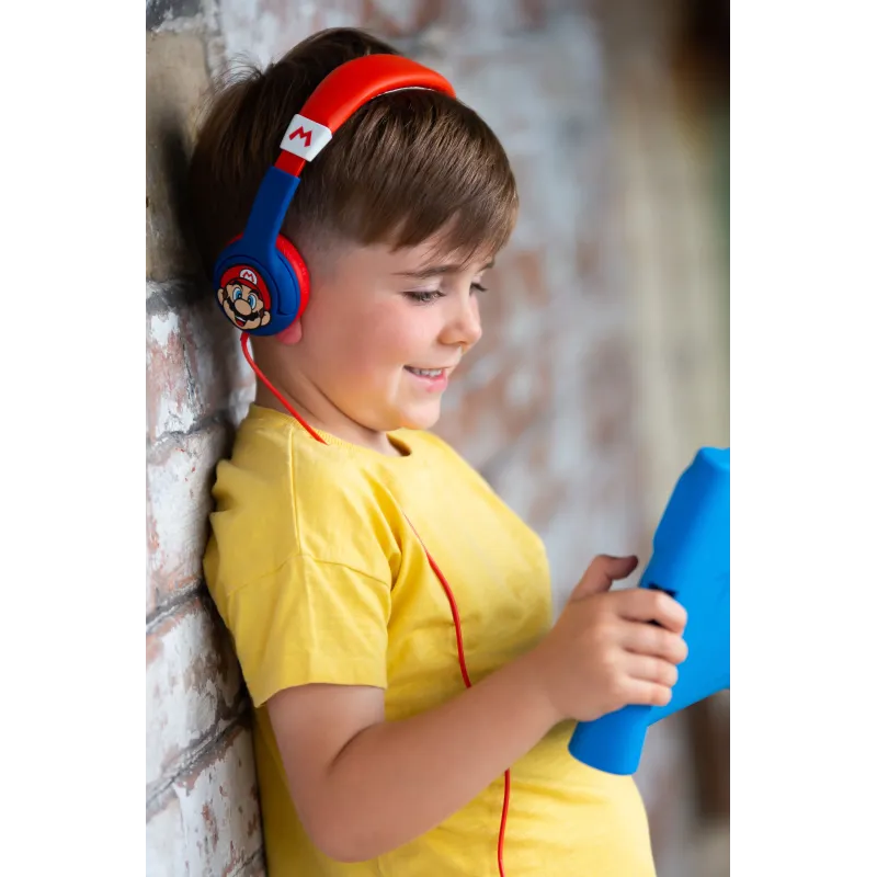 KINDERHOOFDTELEFOON SUPER MARIO MET VOLUMEBEGRENZING VOOR KINDEREN VAN 3 TOT 7 JAAR - The Shop Gamer