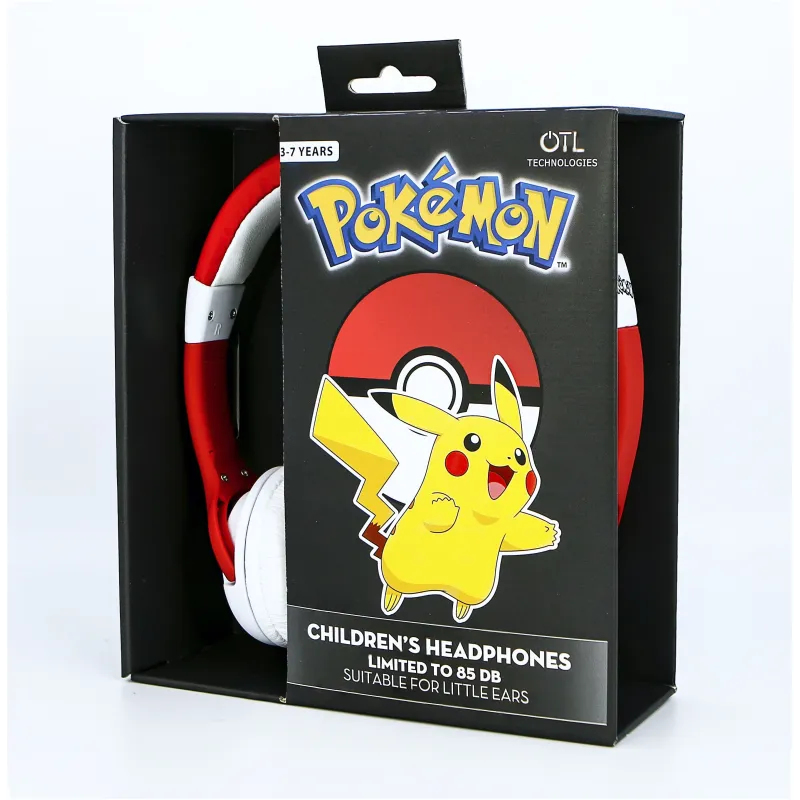 POKEMON POKEBALL KIDS’ HEADPHONES WITH VOLUME LIMIT, AGES 3 TO 7 - The Shop Gamer