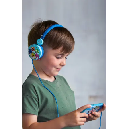 AURICULARES INFANTILES BABY SHARK CON VOLUMEN LIMITADO PARA NIÑOS DE 3 A 7 AÑOS