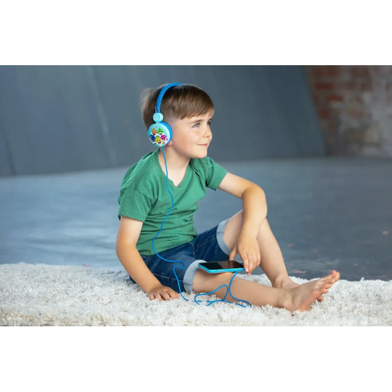KINDERKOPFHÖRER BABY SHARK MIT LAUTSTÄRKEBEGRENZUNG FÜR KINDER VON 3 BIS 7 JAHREN - The Shop Gamer
