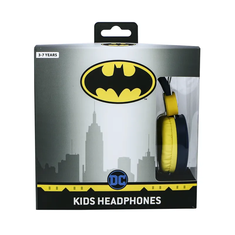 BLAUE BATMAN-KINDERKOPFHÖRER MIT LAUTSTÄRKEBEGRENZUNG FÜR KINDER VON 3 BIS 7 JAHREN - The Shop Gamer