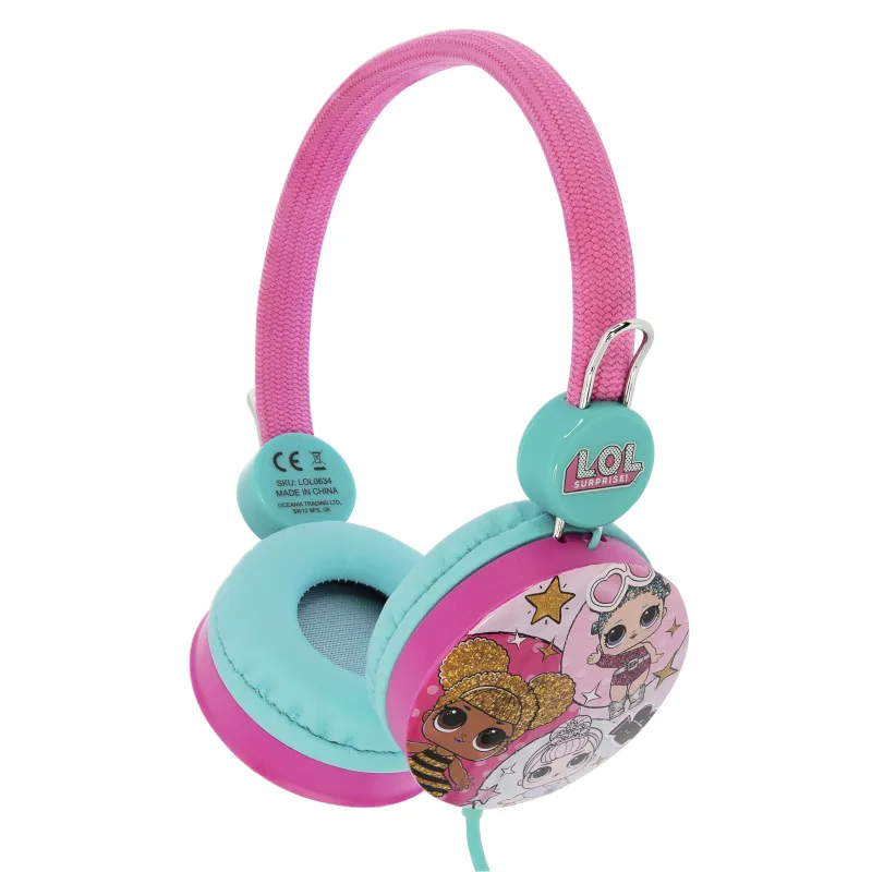 AURICULARES INFANTILES LOL SURPRISE GLITTERATI  CON VOLUMEN LIMITADO PARA NIÑOS DE 3 A 7 AÑOS