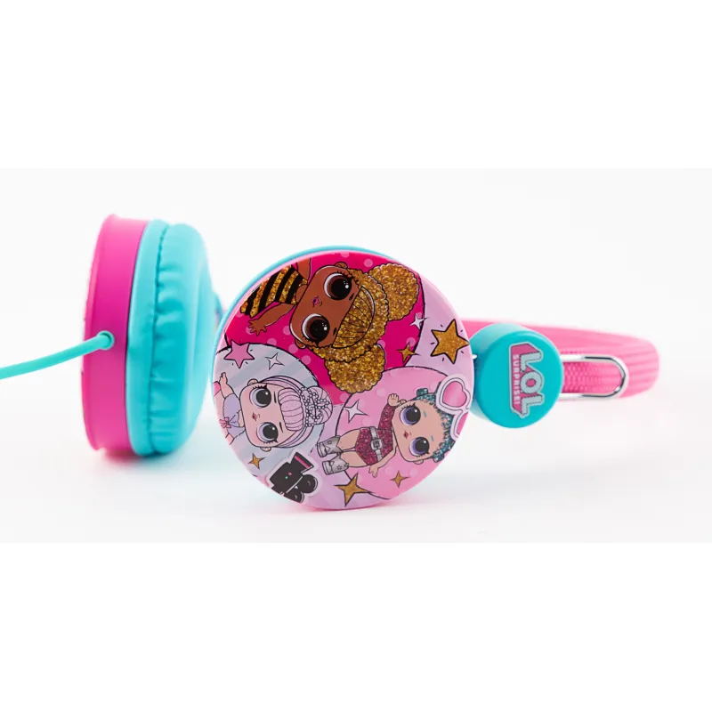 AURICULARES INFANTILES LOL SURPRISE GLITTERATI  CON VOLUMEN LIMITADO PARA NIÑOS DE 3 A 7 AÑOS