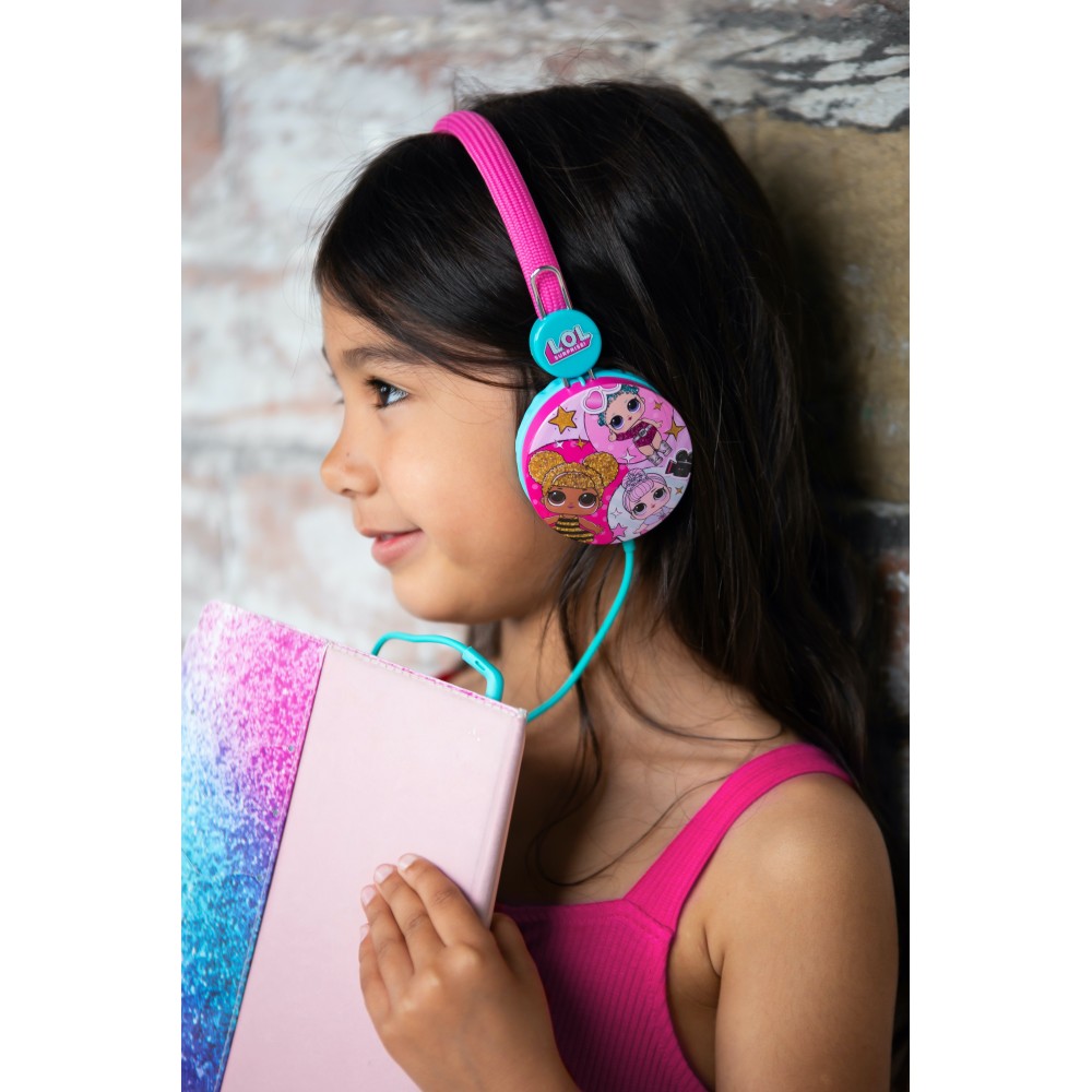 AURICULARES INFANTILES LOL SURPRISE GLITTERATI  CON VOLUMEN LIMITADO PARA NIÑOS DE 3 A 7 AÑOS