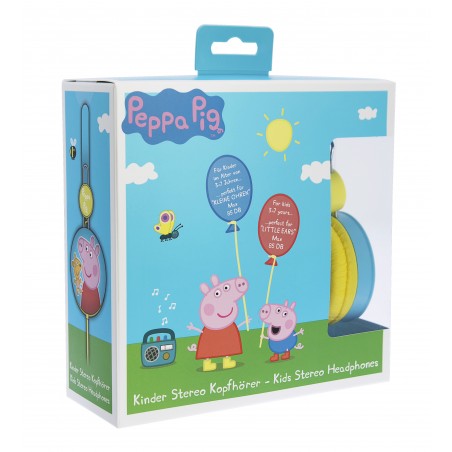 AURICULARES INFANTILES PEPPA PIG AZUL CON VOLUMEN LIMITADO PARA NIÑOS DE 3 A 7 AÑOS