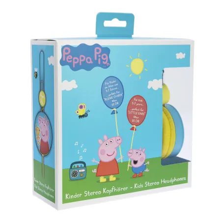 BLAUWE KINDERHOOFDTELEFOON PEPPA PIG MET VOLUMEBEGRENZING VOOR KINDEREN VAN 3 TOT 7 JAAR - The Shop Gamer