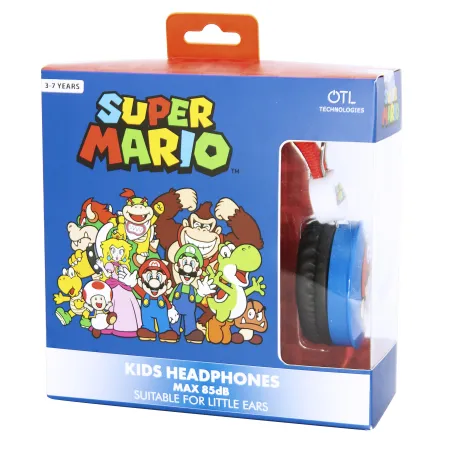 KINDERKOPFHÖRER SUPER MARIO, BLAU UND ROT, LAUTSTÄRKEBEGRENZT, FÜR KINDER VON 3 BIS 7 JAHREN - The Shop Gamer