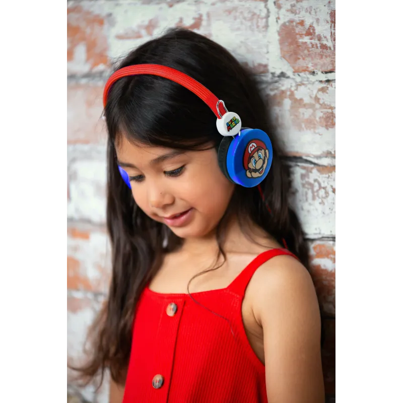 CASQUE ENFANT SUPER MARIO BLEU ET ROUGE, VOLUME LIMITÉ, 3 À 7 ANS - The Shop Gamer
