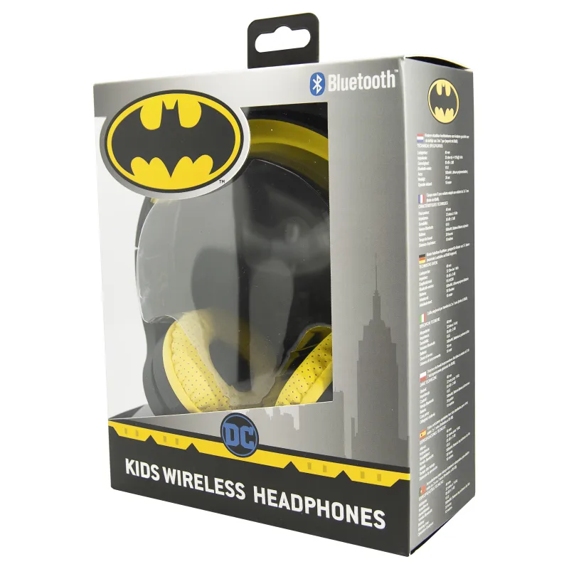 AURICULARES INFANTILES SIN CABLE BATMAN CON TECNOLOGÍA BLUETOOTH Y MICRÓFONO