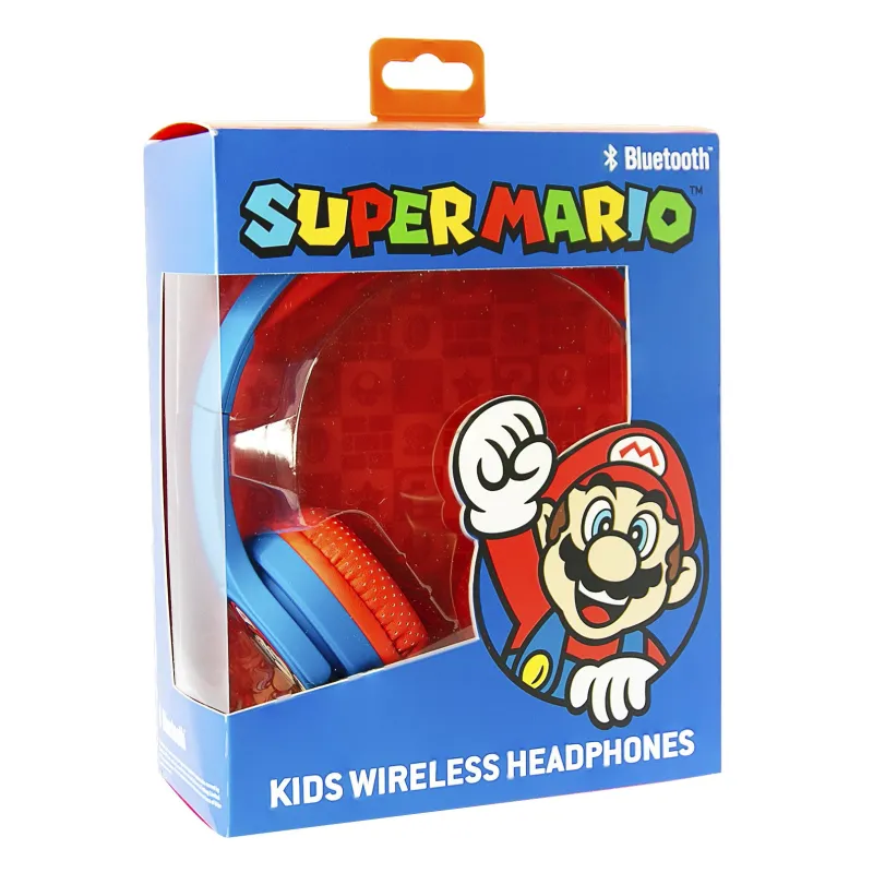 SUPER MARIO WIRELESS KIDS' HEADPHONES WITH BLUETOOTH TECHNOLOGY AND MICROPHONE - The Shop Gamer