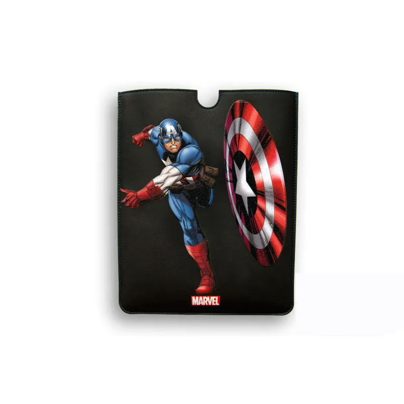 LEDERHÜLLE FÜR IPAD AIR DELUXE LEATHER SLEEVE MARVEL CAPITAN AMERICA HEROES - The Shop Gamer