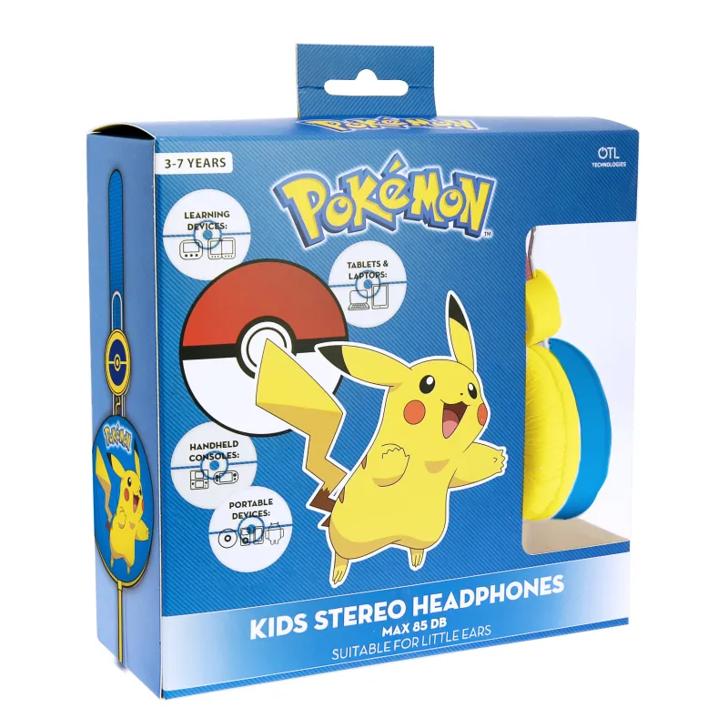 AURICOLARI INFANTILI PIKACHU BLU CON VOLUME LIMITATO, PER BAMBINI DA 3 A 7 ANNI - The Shop Gamer