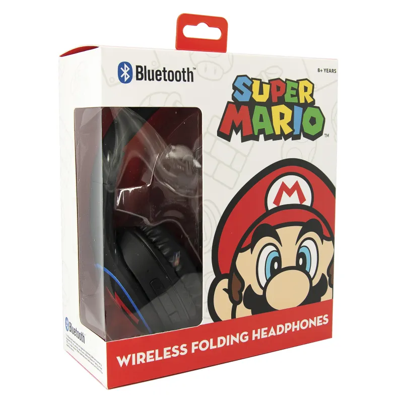 AUSCULTADORES SEM FIOS DOBRÁVEIS SUPER MARIO COM LICENÇA OFICIAL NINTENDO - The Shop Gamer