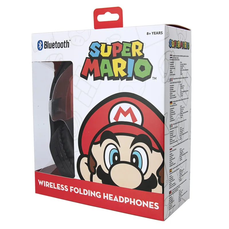 FALTBARE KABELLOSE SUPER MARIO KOPFHÖRER MIT OFFIZIELLER NINTENDO-LIZENZ - The Shop Gamer