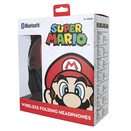 DRAADLOZE OPVOUWBARE SUPER MARIO-HOOFDTELEFOON MET OFFICIËLE NINTENDO-LICENTIE - The Shop Gamer
