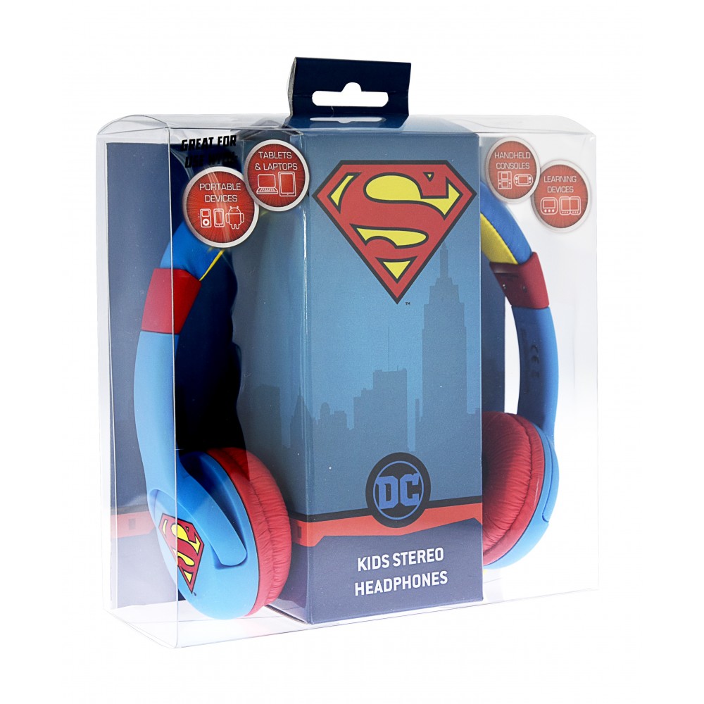 AURICULARES INFANTILES SUPERMAN CON VOLUMEN LIMITADO PARA NIÑOS DE