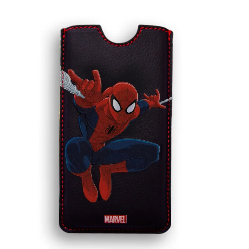 LEATHER CASE IPHONE 4 DELUXE LEATHER SLEEVE MARVEL SPIDERMAN HEROES - The Shop Gamer