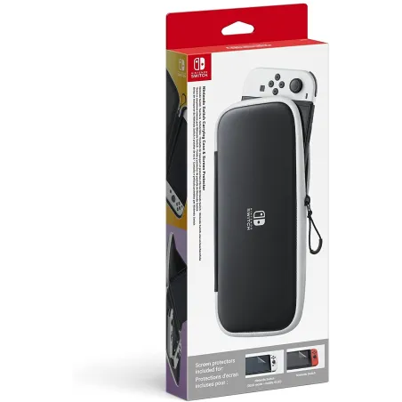 SCHUTZHÜLLE FÜR NINTENDO SWITCH OLED ODER NINTENDO SWITCH, OFFIZIELLE HÜLLE + 2 DISPLAYSCHUTZFOLIEN - The Shop Gamer