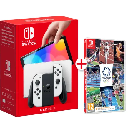 NINTENDO SWITCH OLED BLANCHE + JUEGOS OLÍMPICOS TOKYO 2020, BOÎTE AVEC CODE DE TÉLÉCHARGEMENT - The Shop Gamer