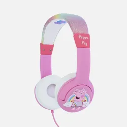 CASQUE AUDIO ENFANT PEPA PIG ARC-EN-CIEL, PETIT FORMAT ET VOLUME LIMITÉ - The Shop Gamer
