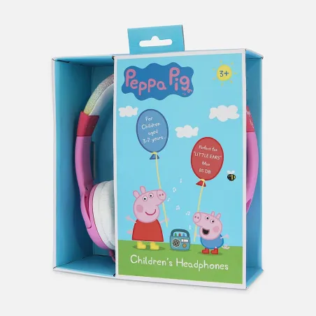 KINDERHOOFDTELEFOON PEPA PIG REGENBOOG, KLEIN FORMAAT EN VOLUMEBEGRENSD - The Shop Gamer
