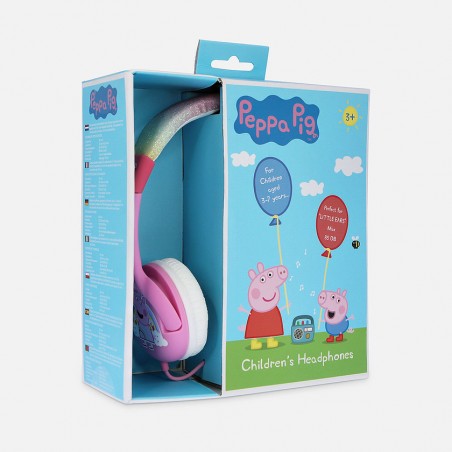 AURICULARES INFANTILES PEPA PIG ARCOIRIS PEQUEÑO TAMAÑO Y LIMITADOS EN VOLUMEN