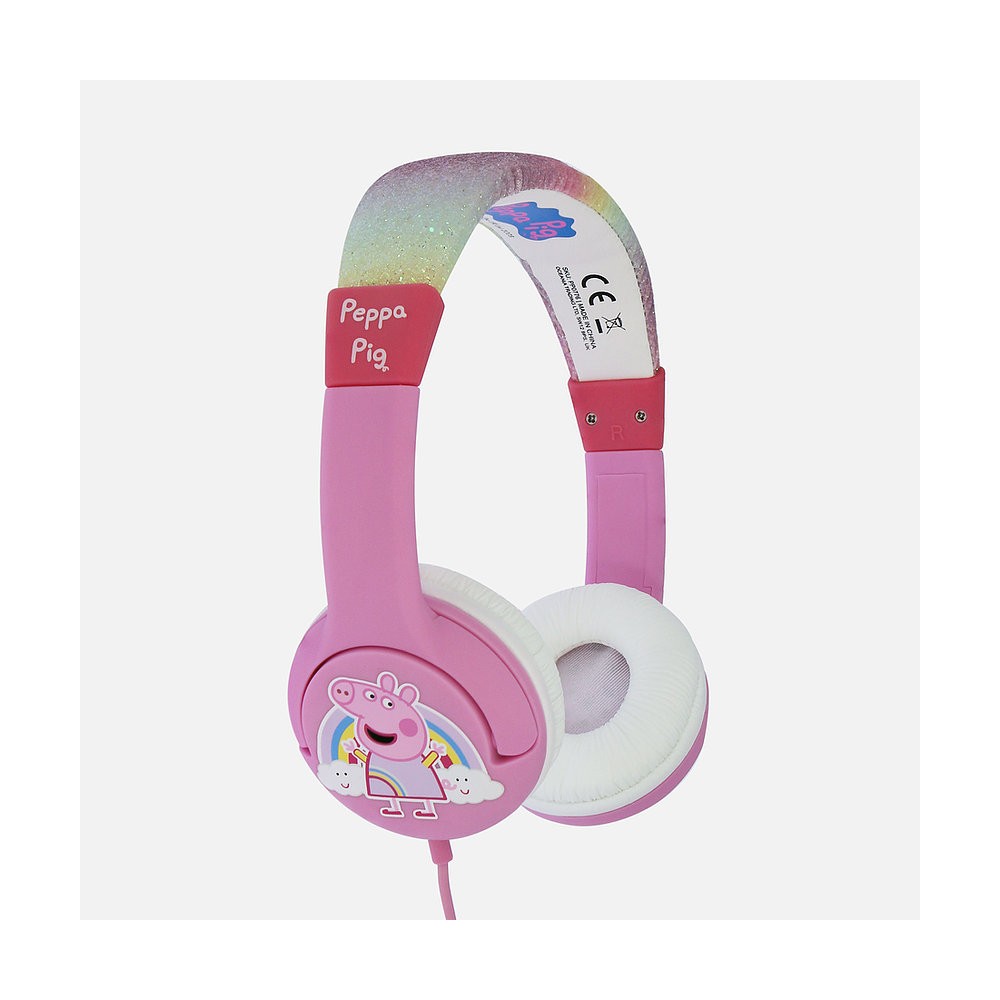 AURICULARES INFANTILES PEPA PIG ARCOIRIS PEQUEÑO TAMAÑO Y LIMITADOS EN VOLUMEN