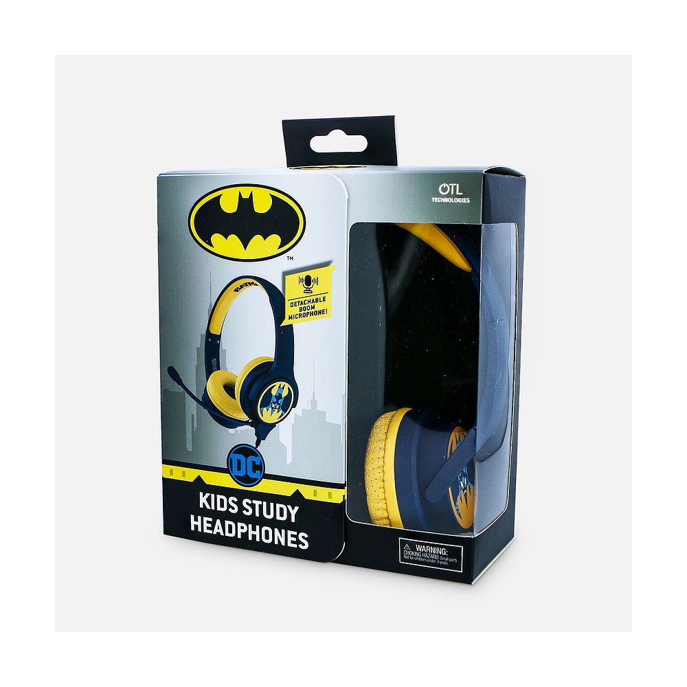 AURICULARES INFANTILES CON MICRÓFONO BATMAN PEQUEÑO TAMAÑO LIMITADOS EN VOLUMEN