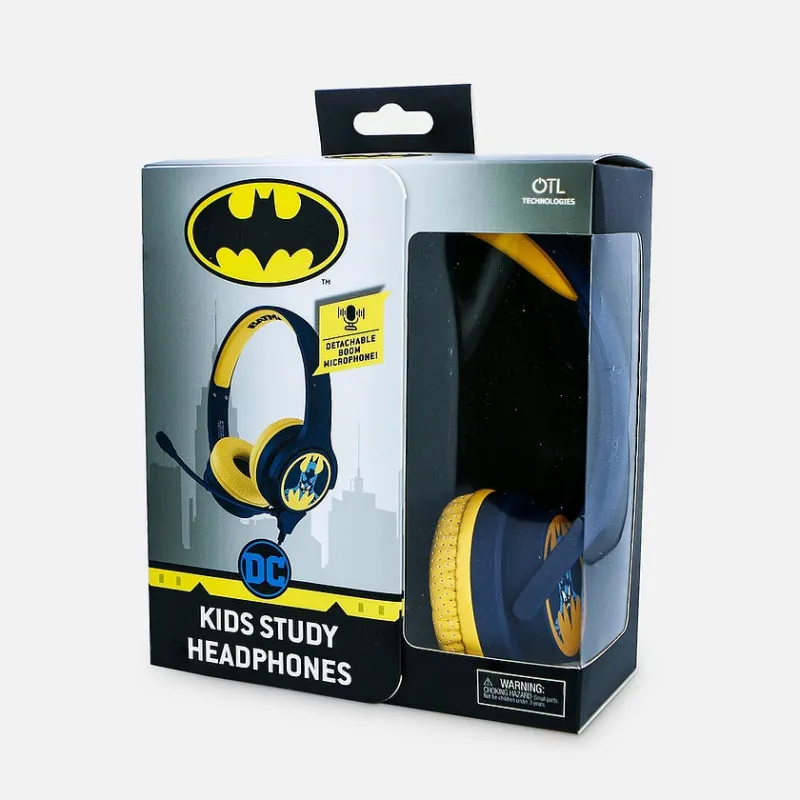 BATMAN CHILDREN'S HEADPHONES WITH MICROPHONE, SMALL SIZE, VOLUME-LIMITED - The Shop Gamer