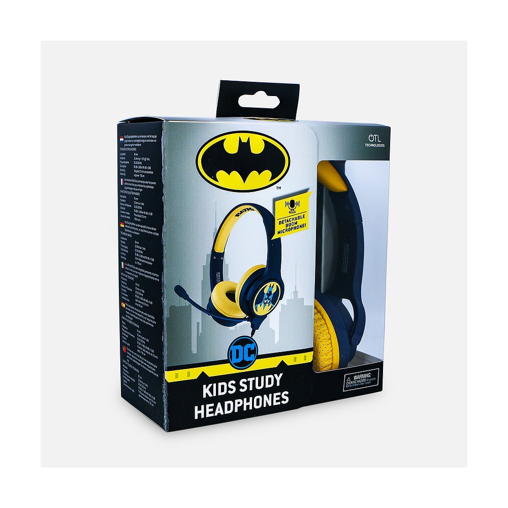 AURICULARES INFANTILES CON MICRÓFONO BATMAN PEQUEÑO TAMAÑO LIMITADOS EN VOLUMEN