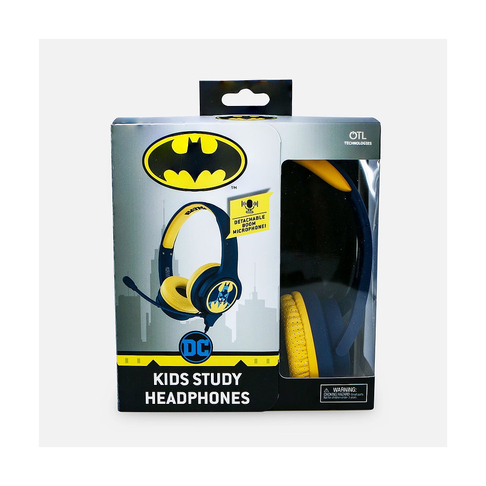 AURICULARES INFANTILES CON MICRÓFONO BATMAN PEQUEÑO TAMAÑO LIMITADOS EN VOLUMEN