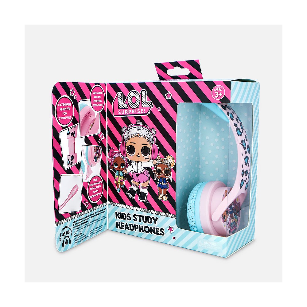 AURICULARES INFANTILES CON MICRÓFONO LOL SURPRISE PEQUEÑOS Y VOLUMEN LIMITADO