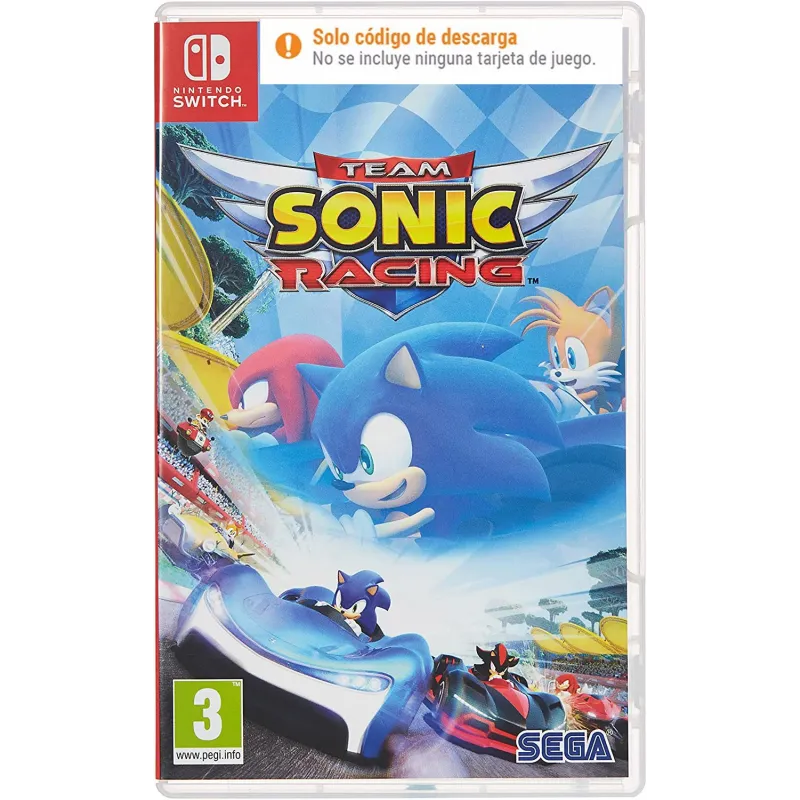 TEAM SONIC RACING SWITCH BOÎTE AVEC CODE DE TÉLÉCHARGEMENT NUMÉRIQUE - The Shop Gamer